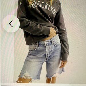 Free People Sequoia Mid Length cutoff shorts size 25